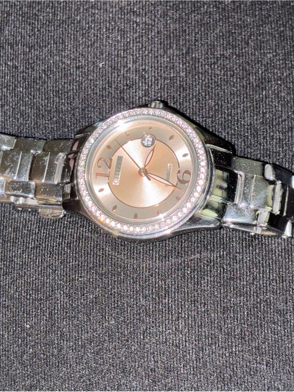 Citizen Two-Tone Silver and Rose Gold Women's Bracelet Watch